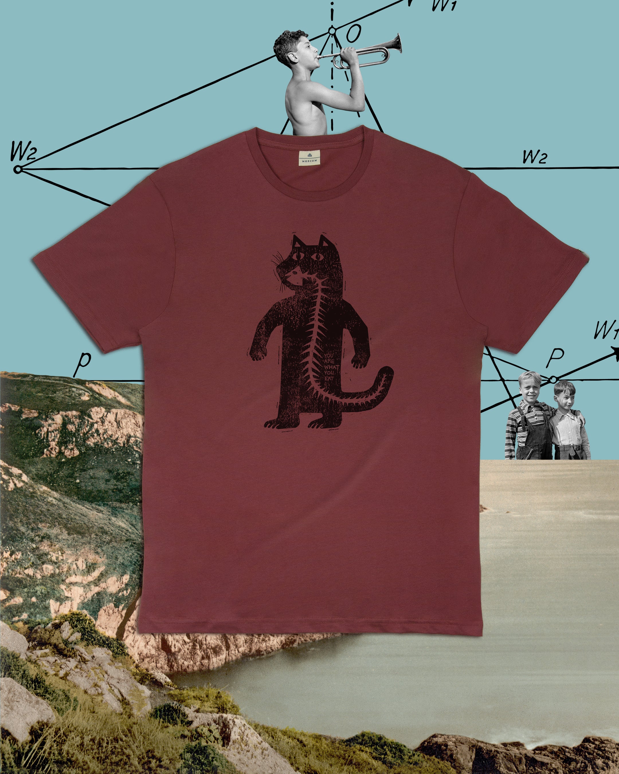 KIDS Cat Fishbone